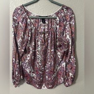 WHBM Paisley Print Women's Top Medium